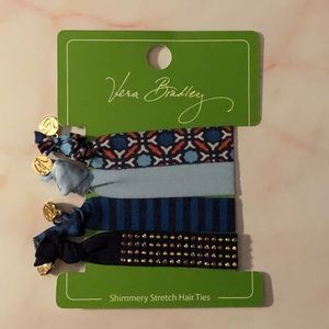NEW Vera Bradley Shimmer Stretch Hair Ties